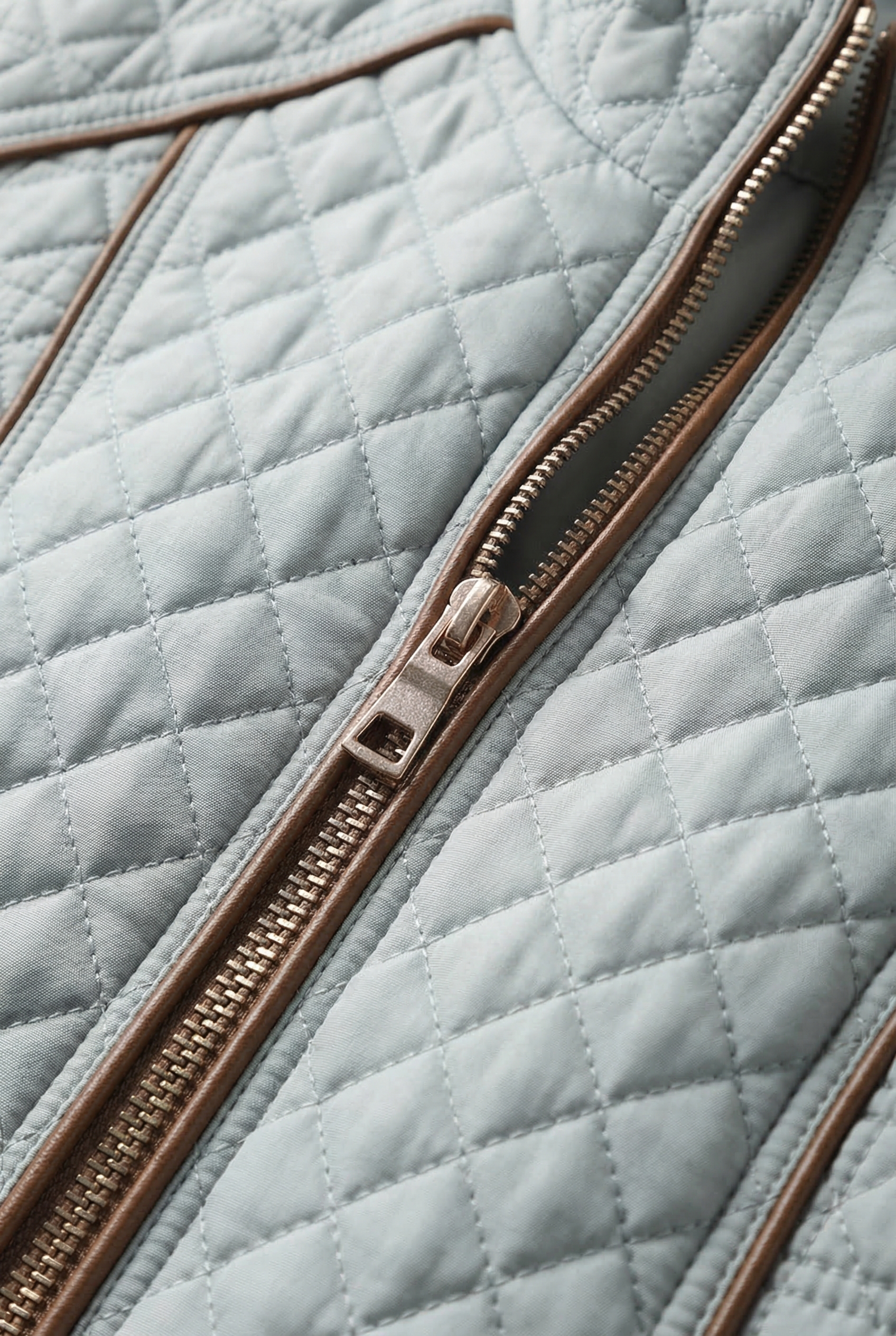 Women's Summer Quilted Zip Up Fitted Jacket