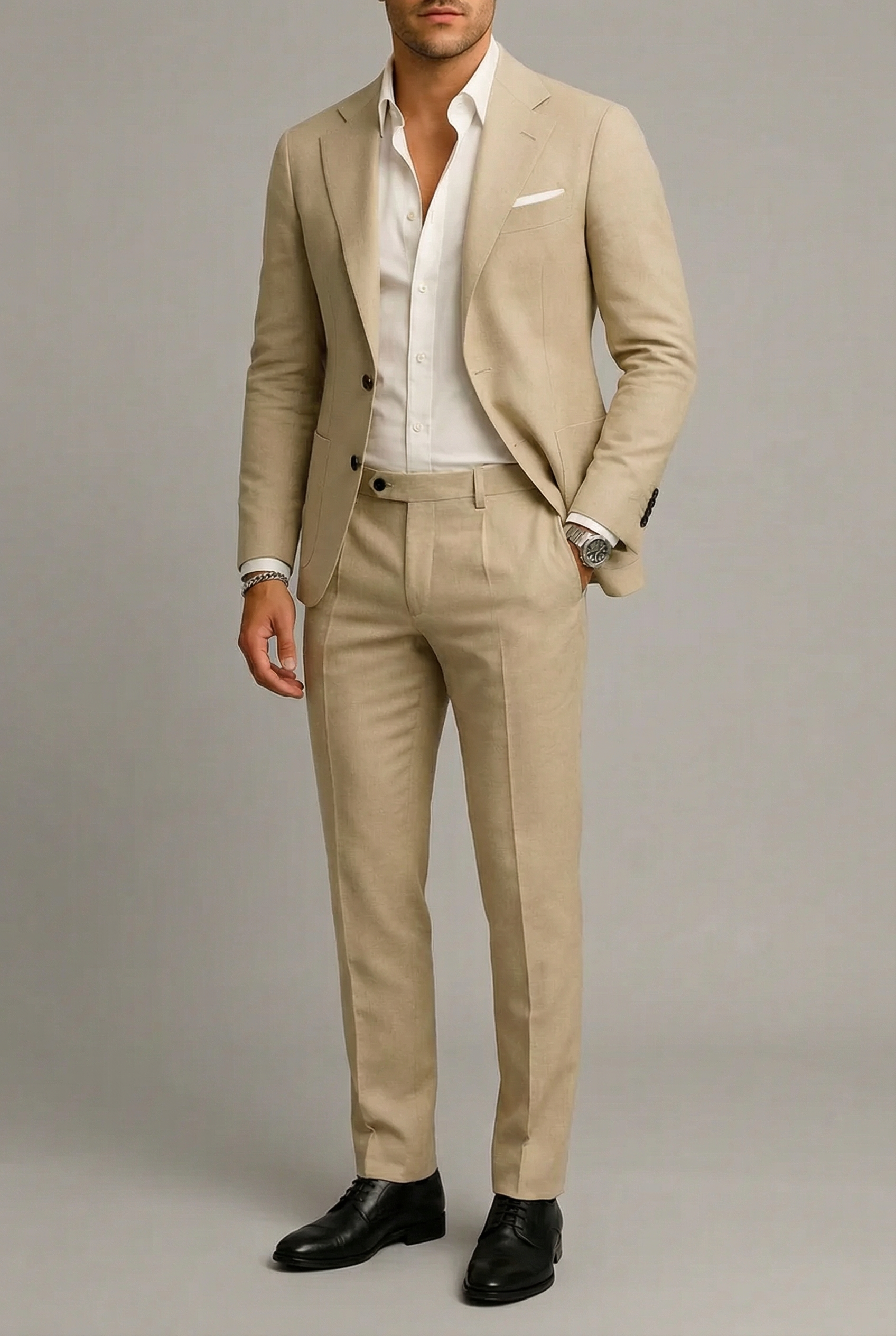 Men’s Two-Piece Lightweight Spring Summer Wedding Suit