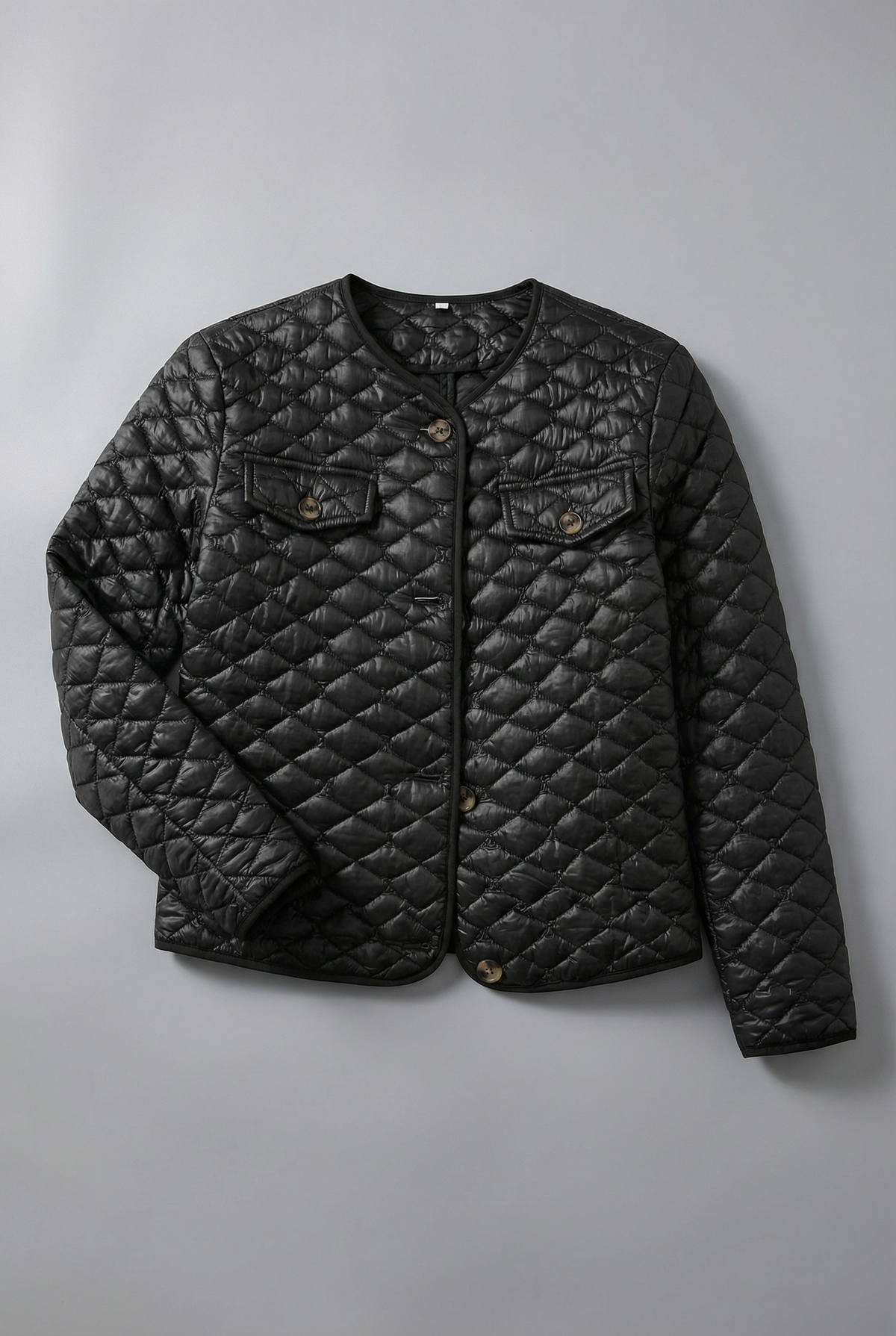 Women’s short Quilted Jacket – Lightweight Tailored Smart Casual Outerwear