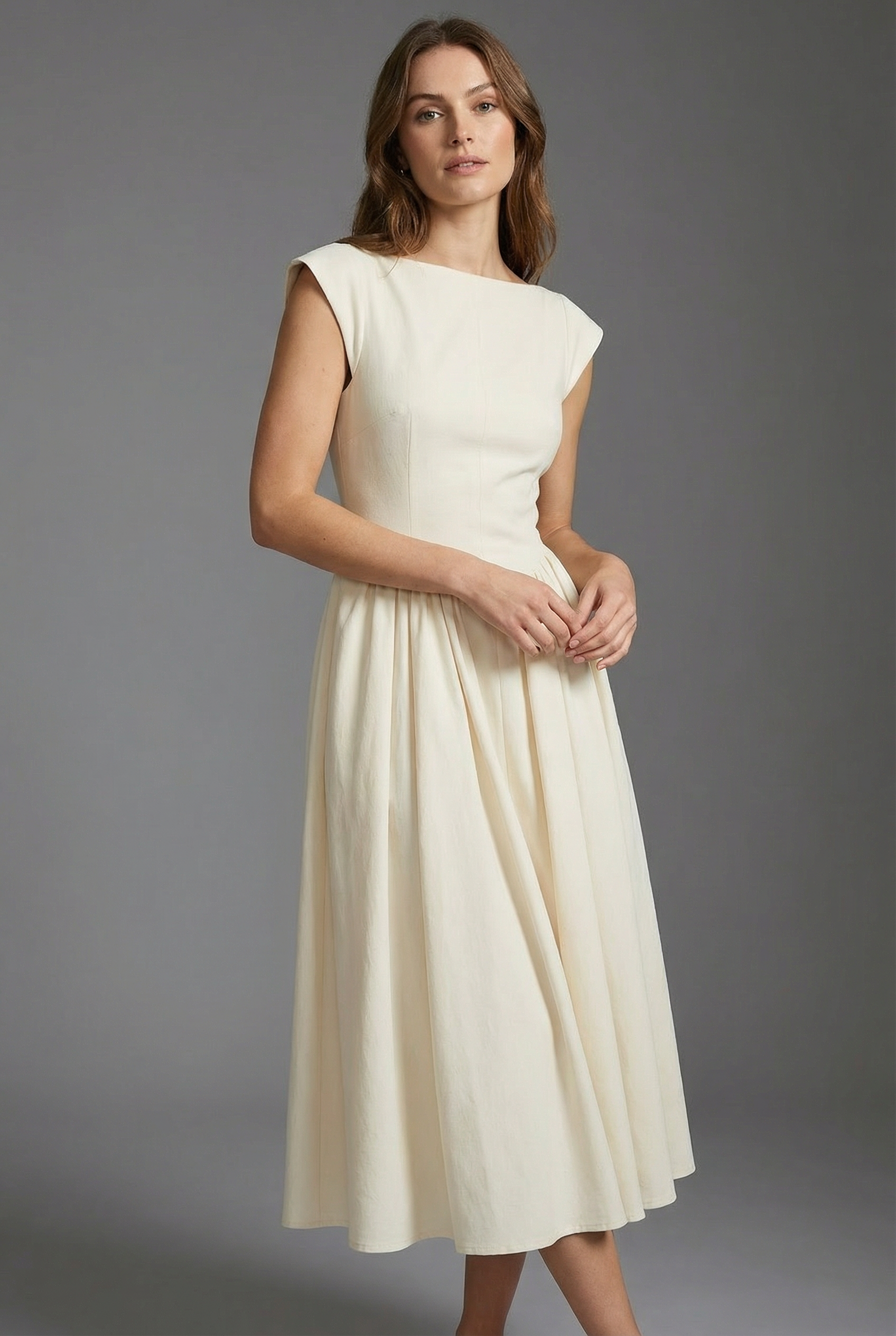 Women’s Party Dress Sleeveless High Waist Midi