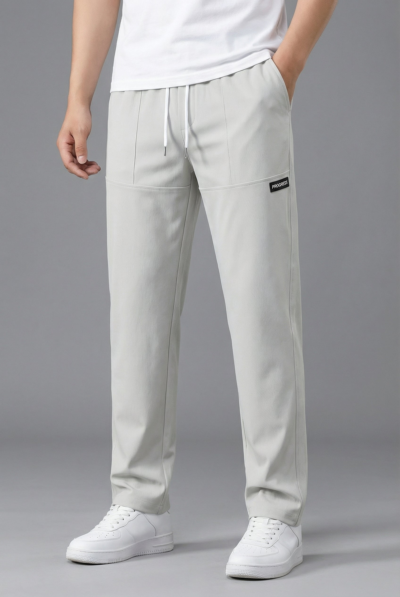 Men’s Lightweight Casual Trousers Straight Leg Fit