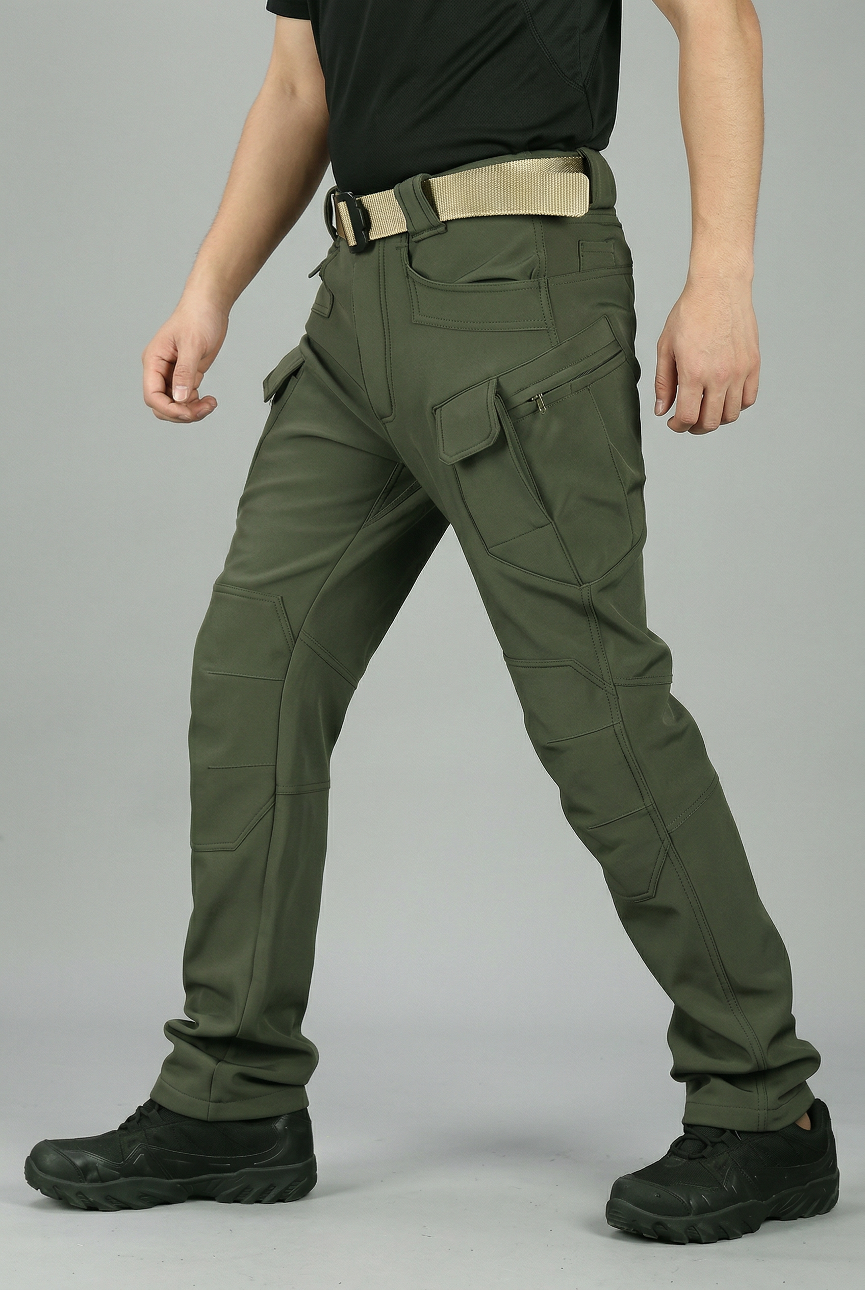 Men’s Tactical Cargo Trousers Stretch Multi Pocket Outdoor Workwear