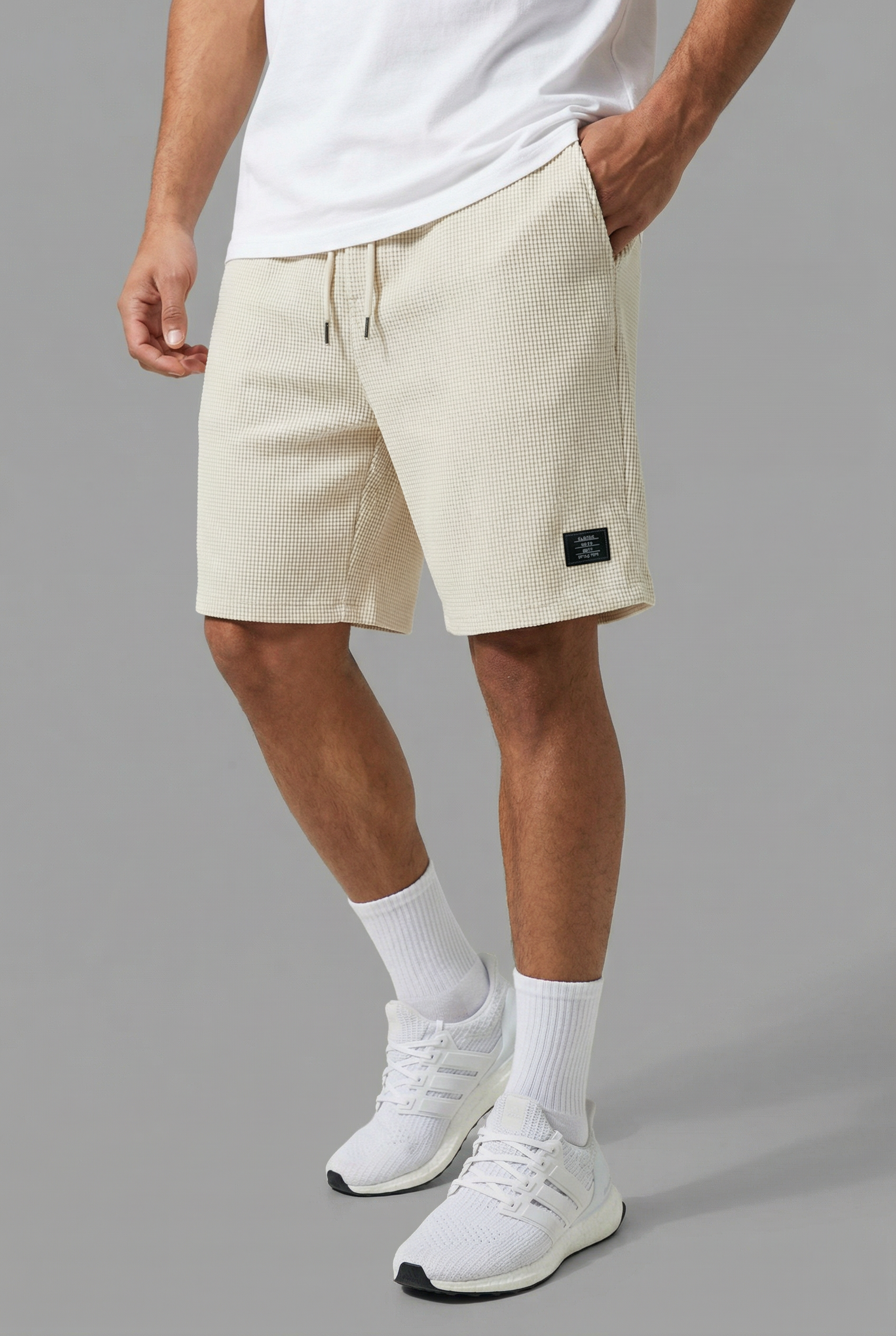 Men’s Stretch Corduroy Drawstring Shorts Lightweight Casual Fit
