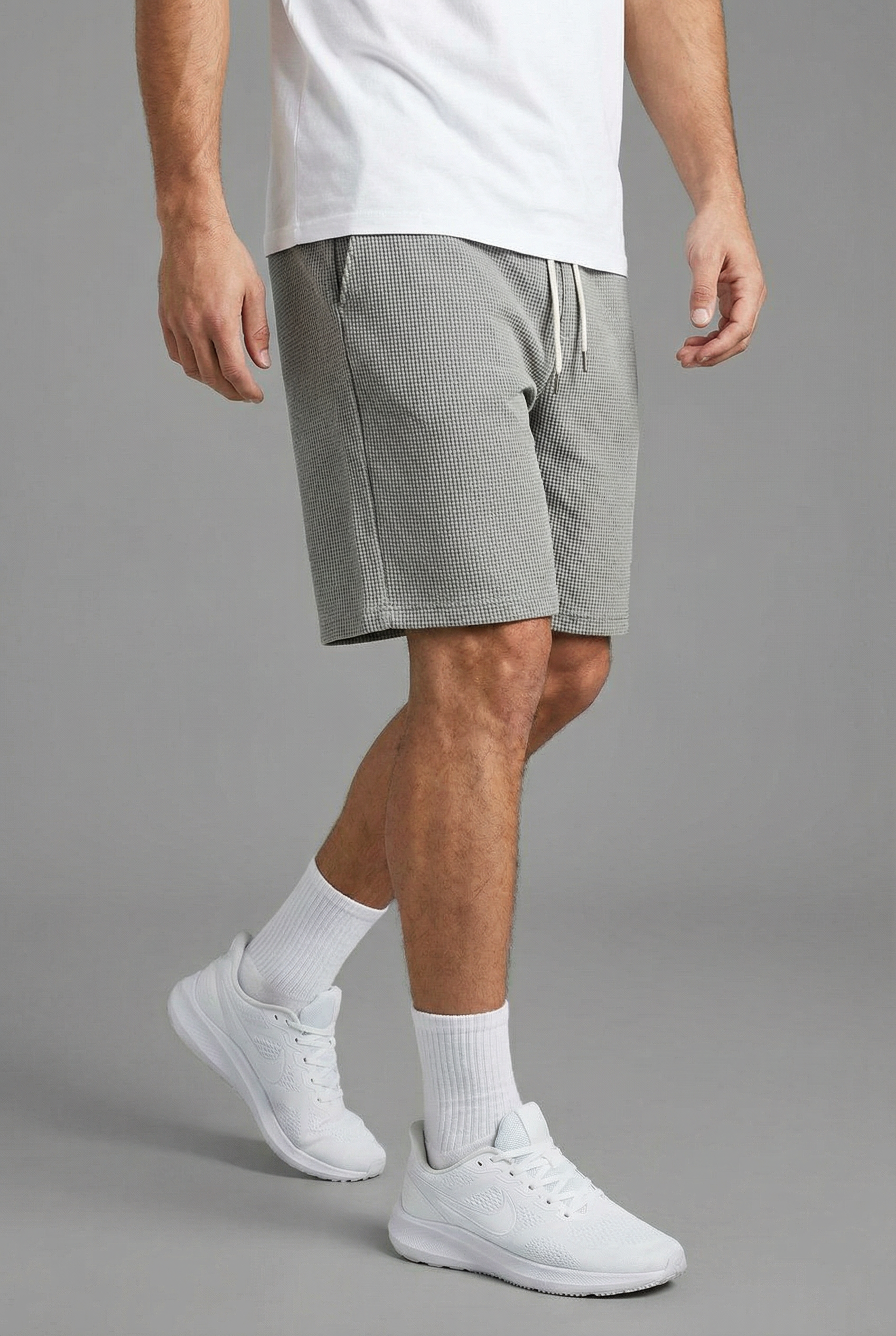 Men’s Stretch Corduroy Drawstring Shorts Lightweight Casual Fit