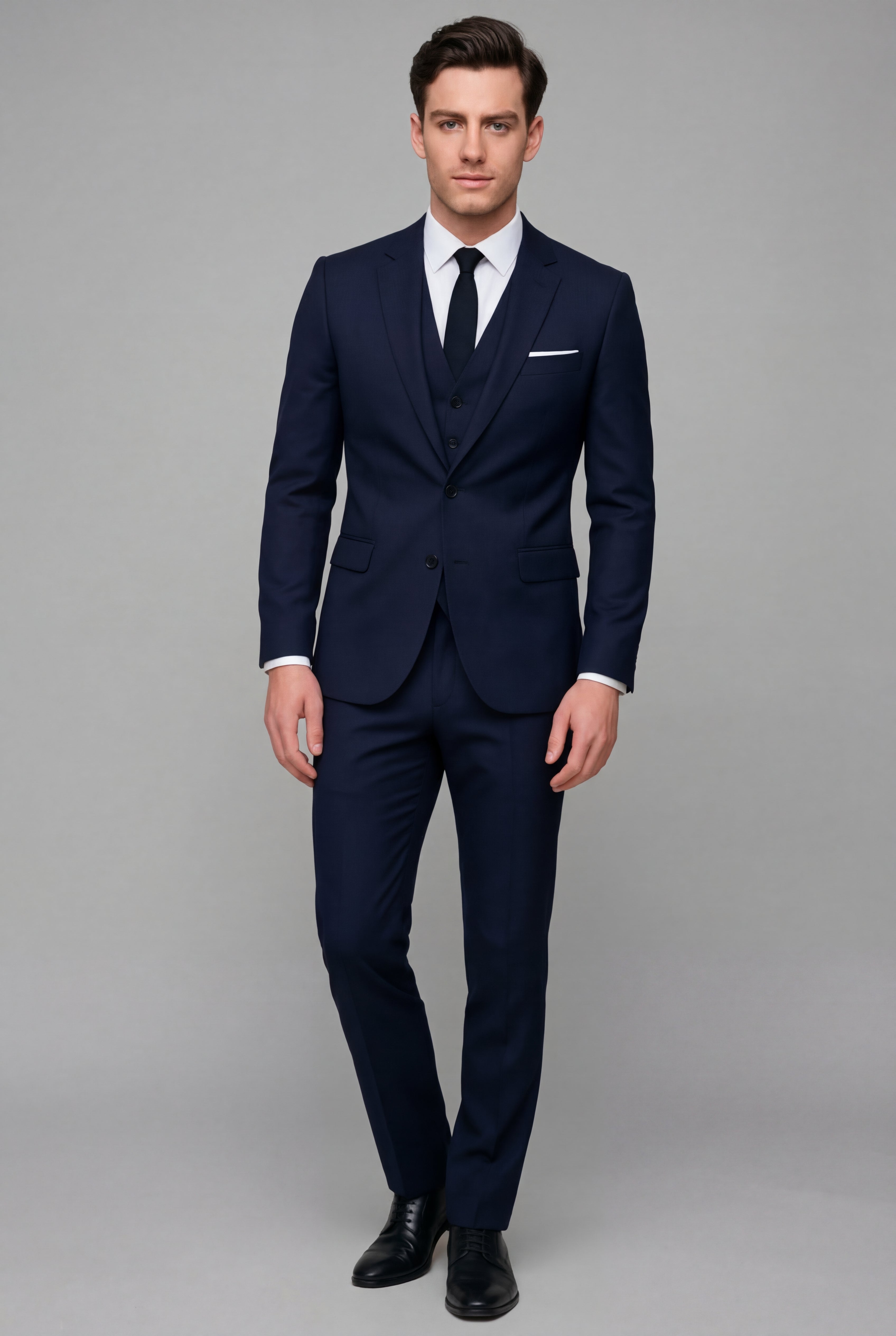 Men’s 3-Piece Slim Fit Suit – Tailored Single Breasted Formal Set