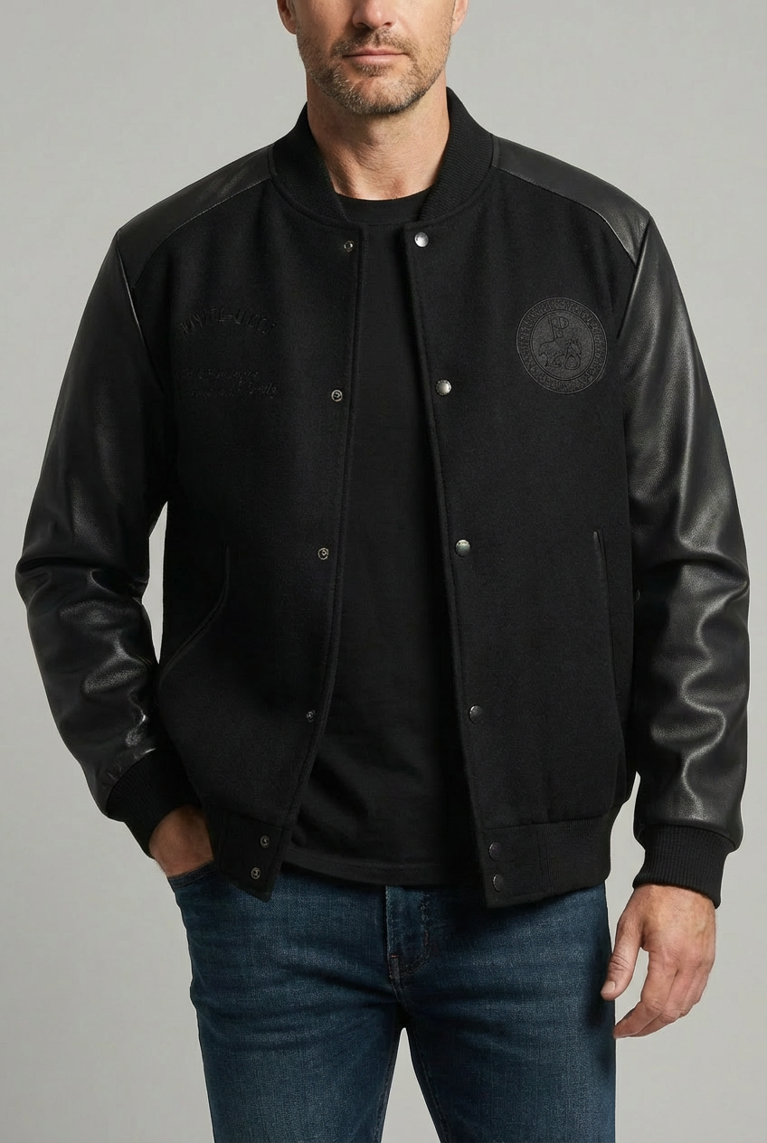 Men’s Retro Embroidered Baseball Jacket