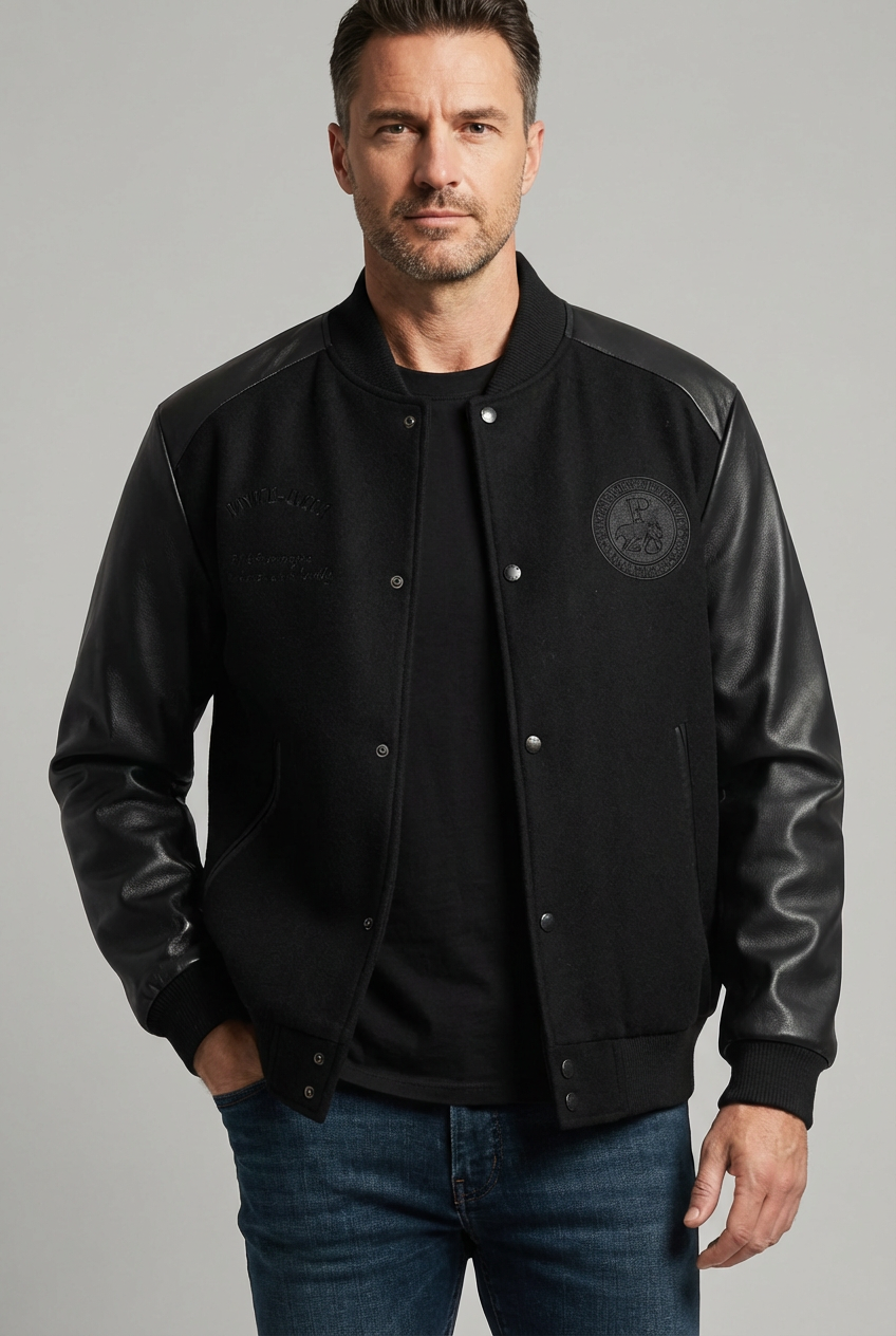 Men’s Retro Embroidered Baseball Jacket