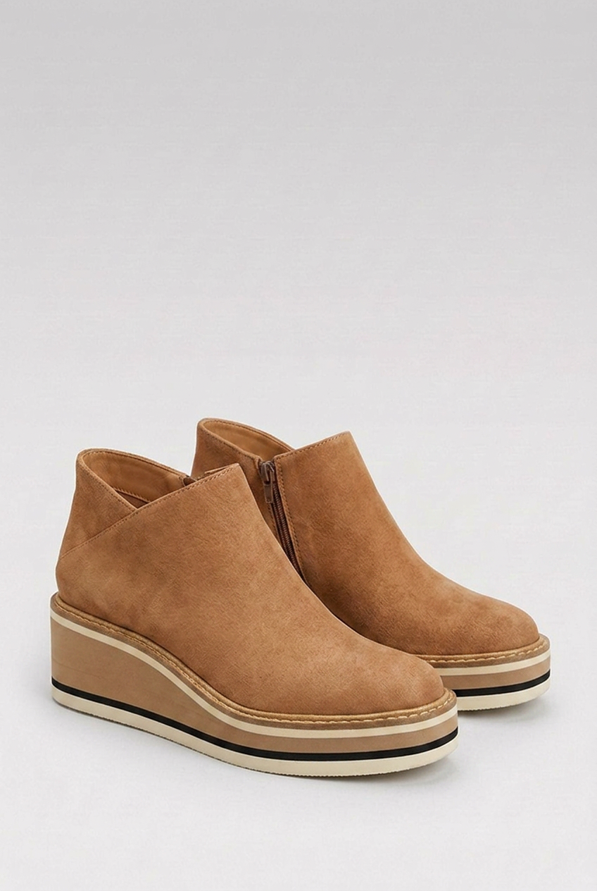 Wedge Sole Slip-On Orthopaedic Ankle Boots Women