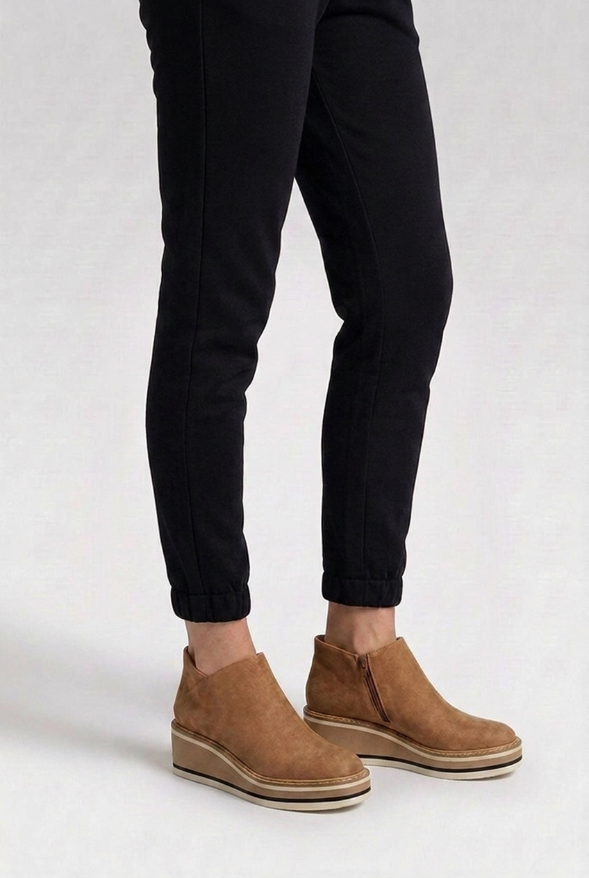 Wedge Sole Slip-On Orthopaedic Ankle Boots Women