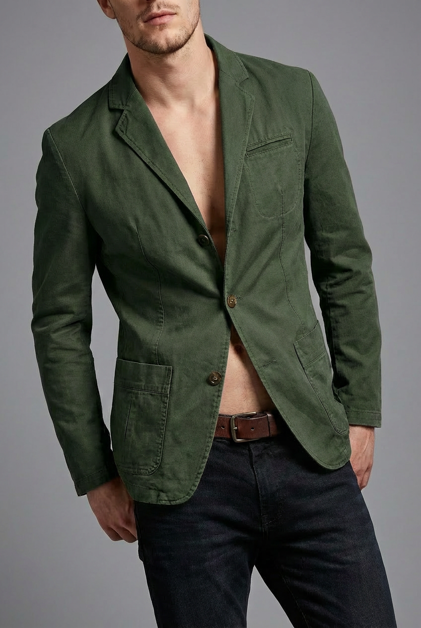 Men's Lightweight Casual Blazer with Tailored Fit