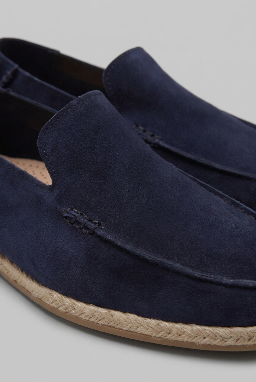 Suede Espadrille Slip-On Loafers Casual Men Shoes