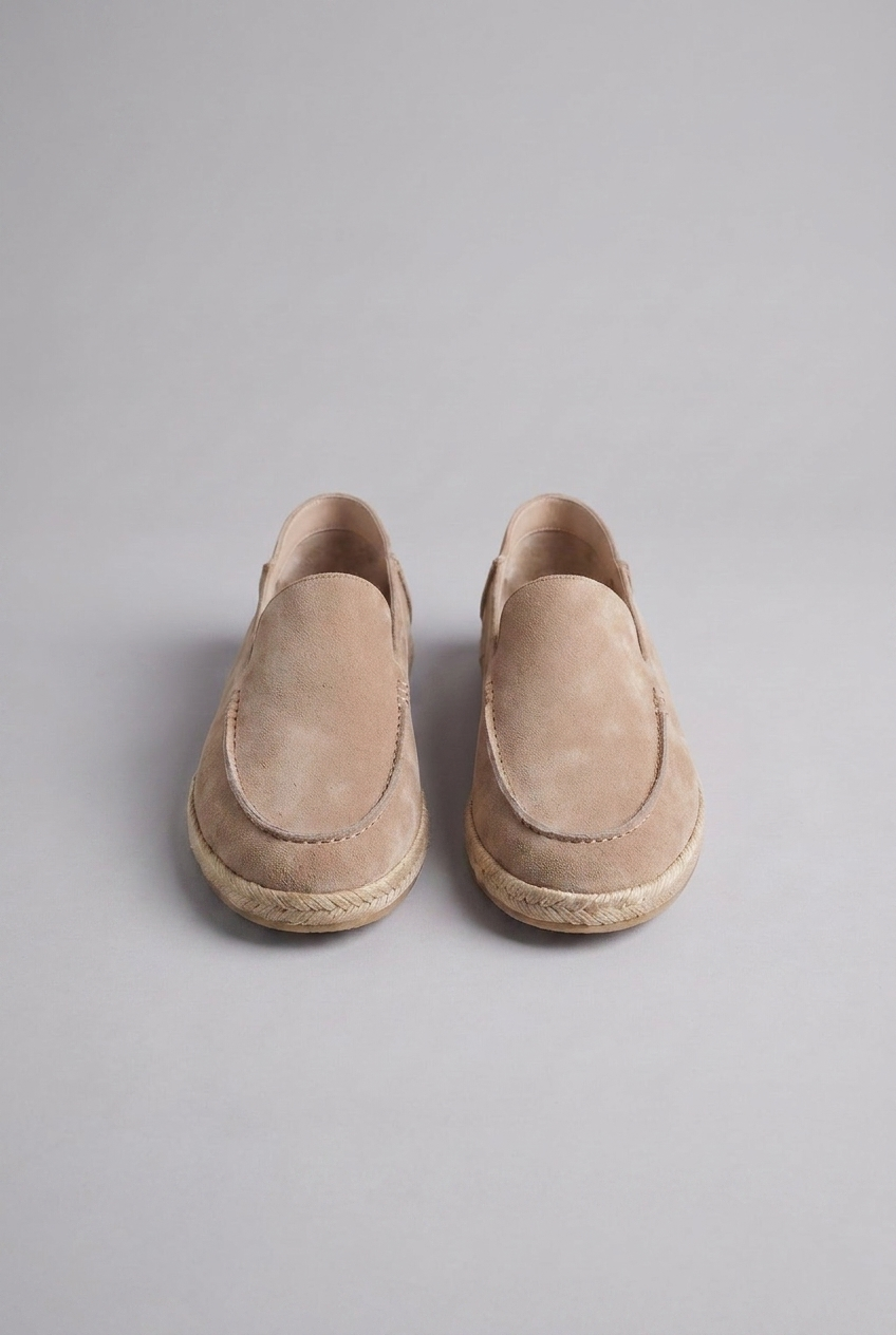 Suede Espadrille Slip-On Loafers Casual Men Shoes
