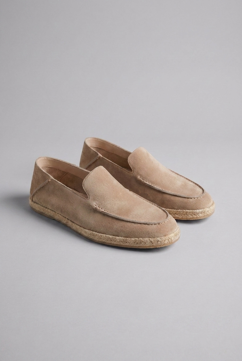 Suede Espadrille Slip-On Loafers Casual Men Shoes