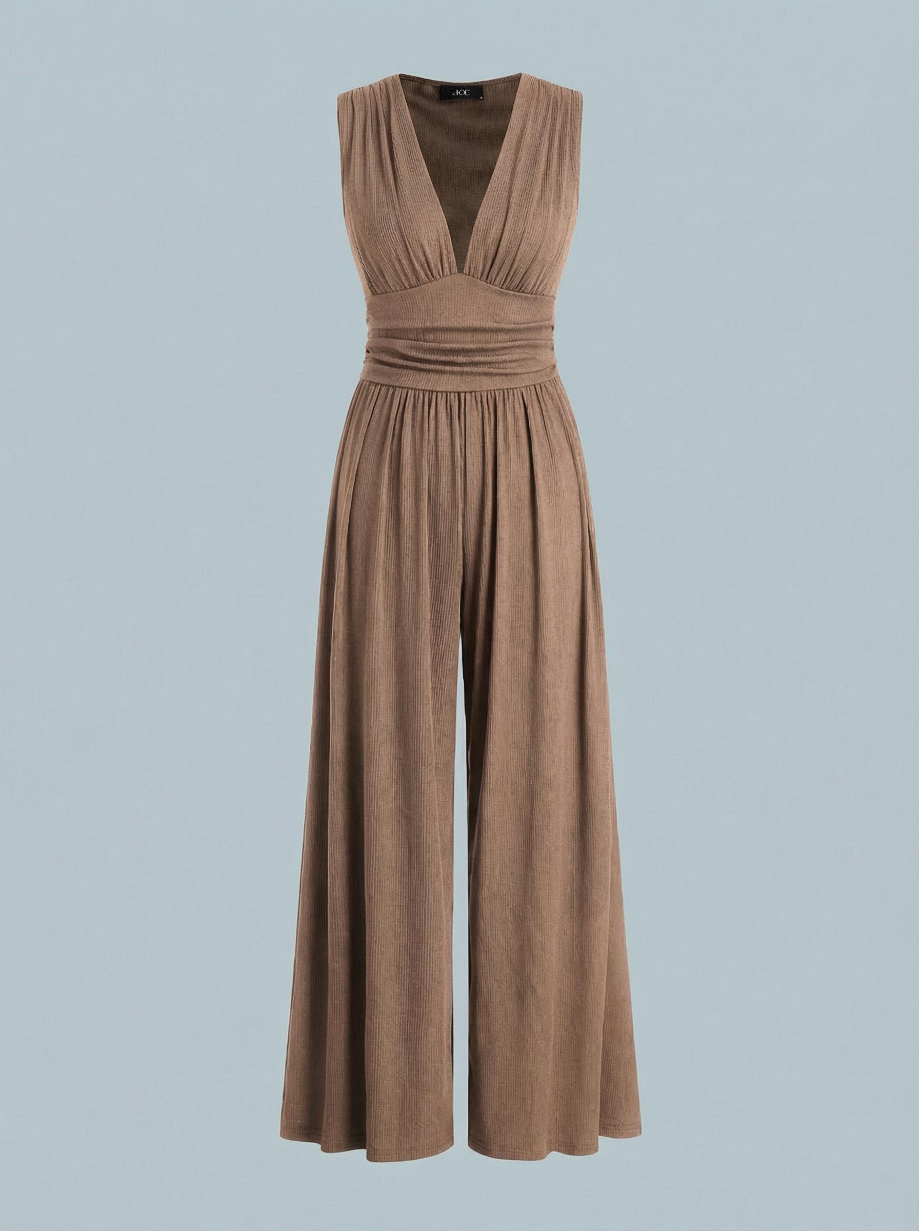 Women’s Elegant Stretch Sleeveless Wide Leg Occasion Jumpsuit