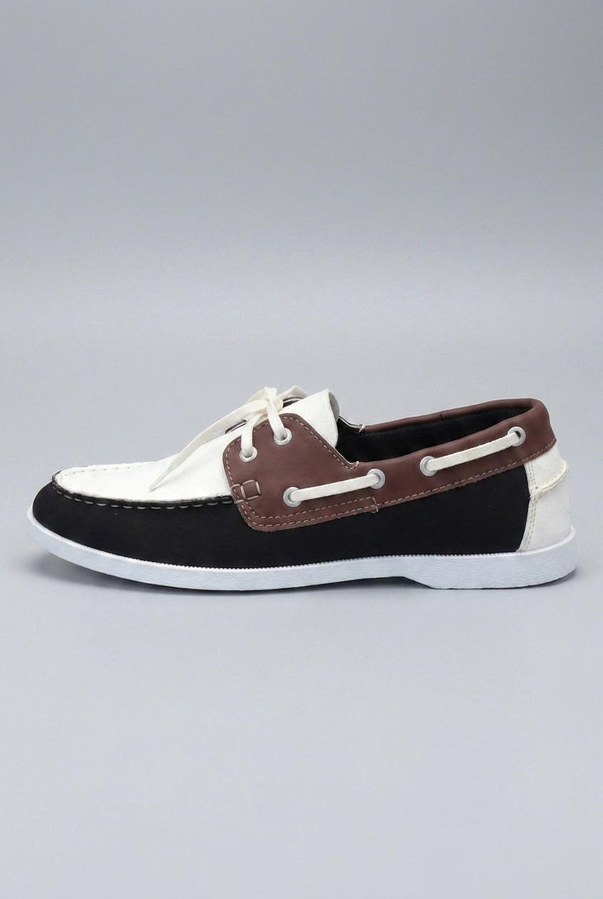 Lace Up Leather Style Casual Boat Shoes Men
