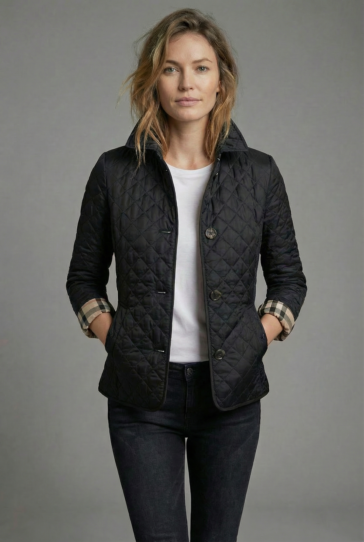 Women’s Diamond Quilted Casual Lightweight Jacket