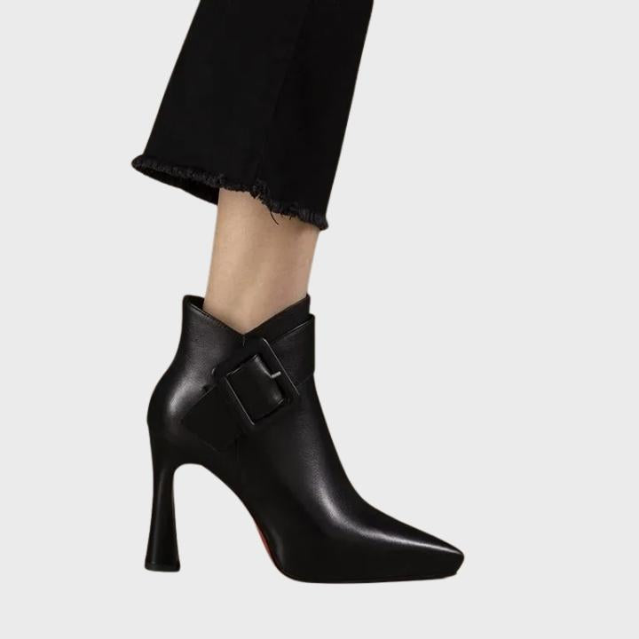 Women's Mid Stiletto Heel Pointed Ankle Boots