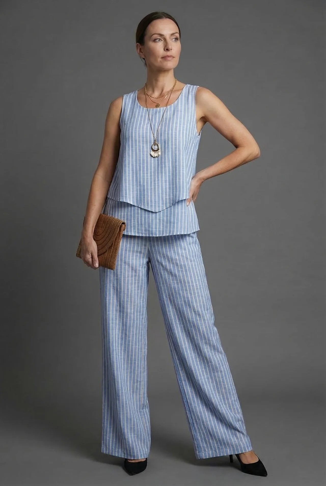 Floral Print Co-Ord Wide Leg Trouser Set