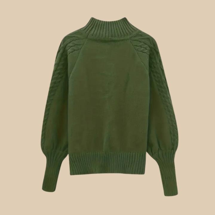 Women's Classic Ribbed High Collar Sweater