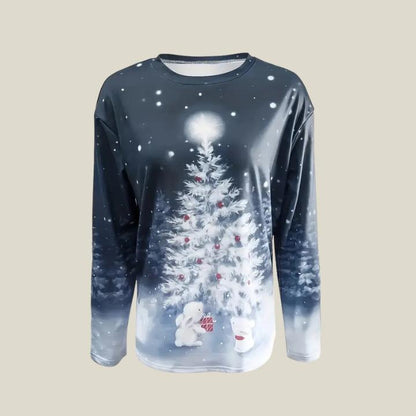 Women's Christmas Tree Crew Neck Sweatshirt