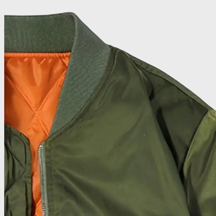 Men’s Casual Baseball Collar Bomber Jacket