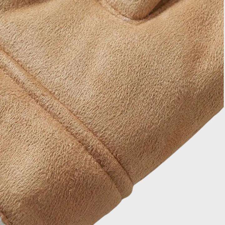 Men’s Faux Leather Jacket with Shearling Lining