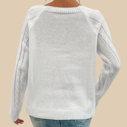 Women's Elegant Button-Front Knit Sweater