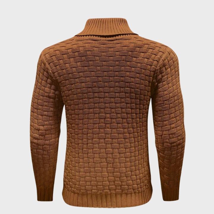 Men’s Waffle Knit Button Sweater