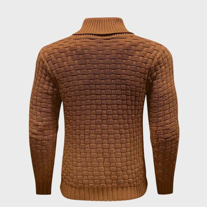 Men’s Waffle Knit Button Sweater