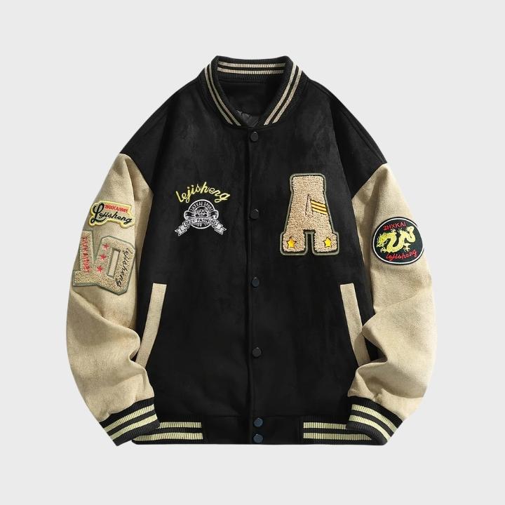 Men’s Trendy Patchwork Baseball Jacket