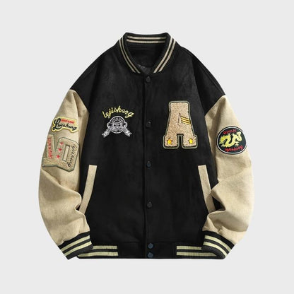 Men’s Trendy Patchwork Baseball Jacket