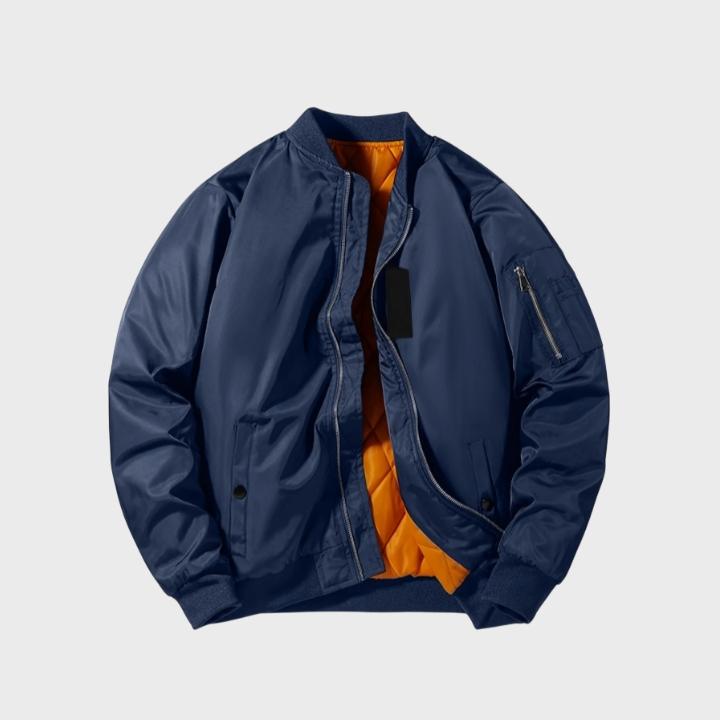 Men’s Casual Baseball Collar Bomber Jacket