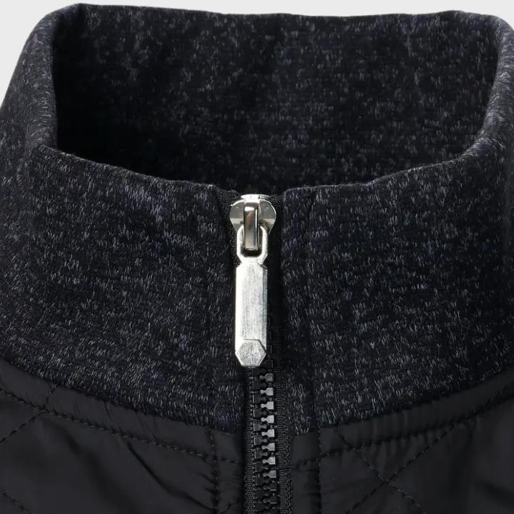 Men’s Quilted Knit Zip-Up Jacket