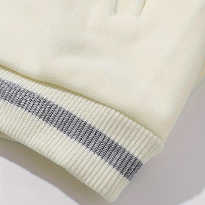 Men’s Geometric Embroidered Baseball Jacket