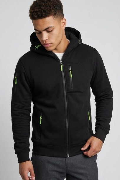 Zip Up Hooded Fleece Comfortable Fit Men