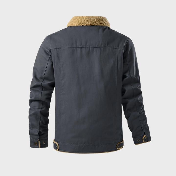 Men’s Casual Button-Up Fleece Jacket