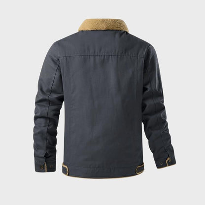 Men’s Casual Button-Up Fleece Jacket