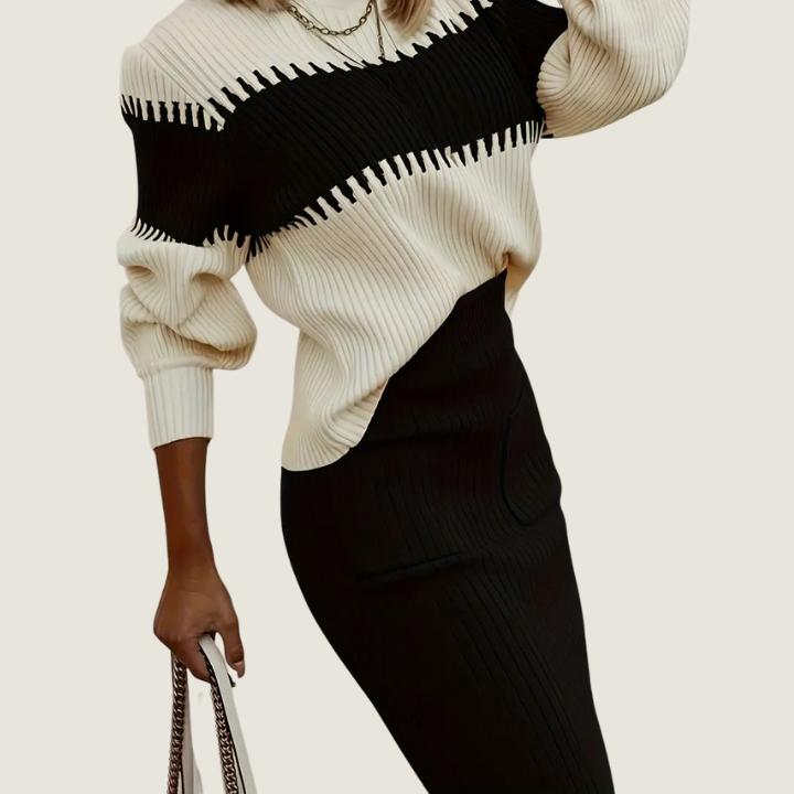 Women’s Split Skirt and Pullover Set