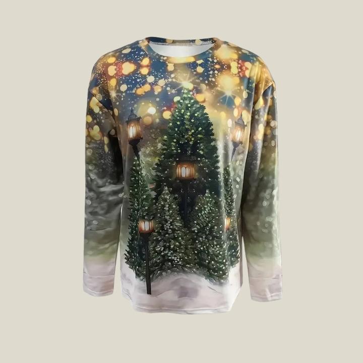 Women's Christmas Tree Crew Neck Sweatshirt