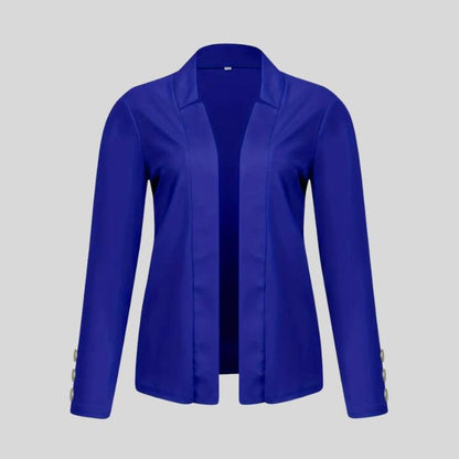 Women's Elegant Open Front Button Blazer