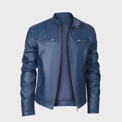 Men’s Casual Leather Motorcycle Jacket