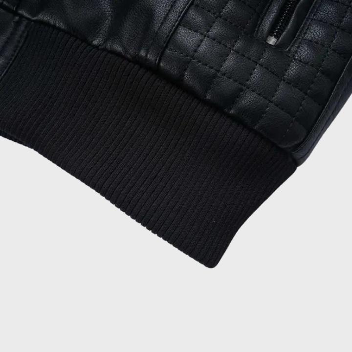 Men’s Hooded Bomber Jacket with Zipper Pockets