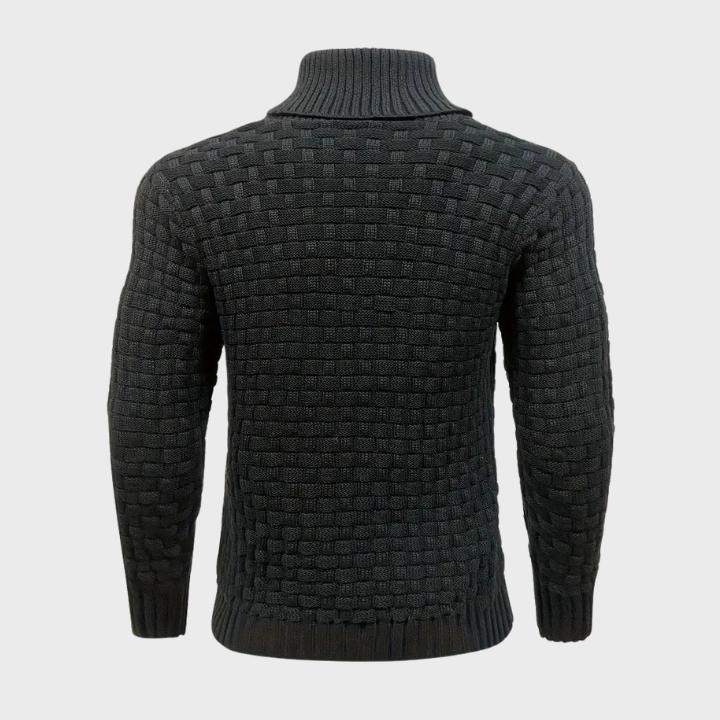 Men’s Waffle Knit Button Sweater