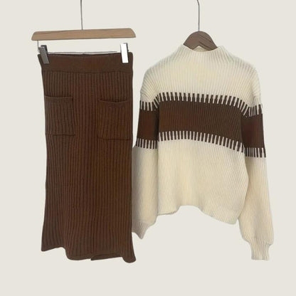 Women’s Split Skirt and Pullover Set