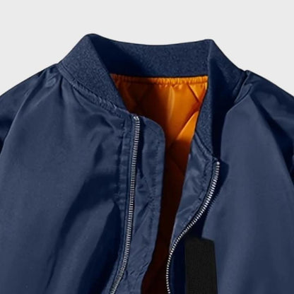 Men’s Casual Baseball Collar Bomber Jacket