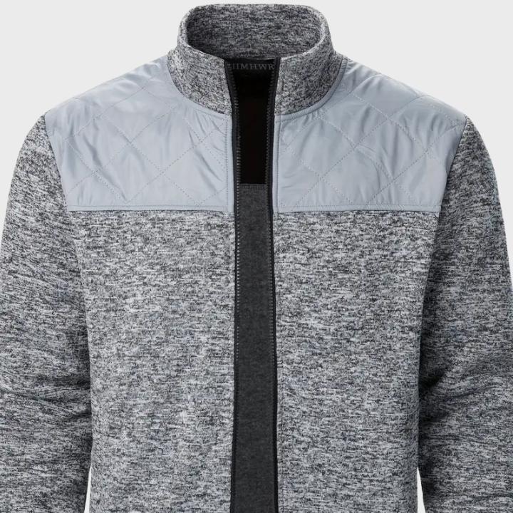 Men’s Quilted Knit Zip-Up Jacket
