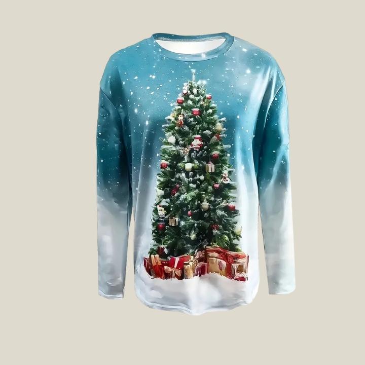 Women's Christmas Tree Crew Neck Sweatshirt