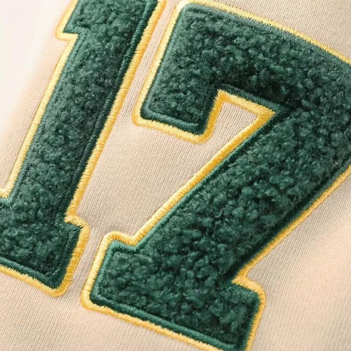 Men’s Vintage Varsity Jacket with Embroidered Patches