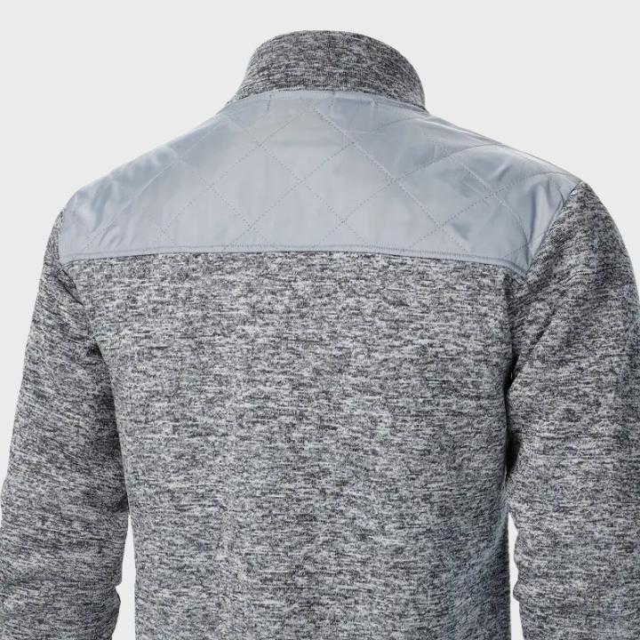 Men’s Quilted Knit Zip-Up Jacket