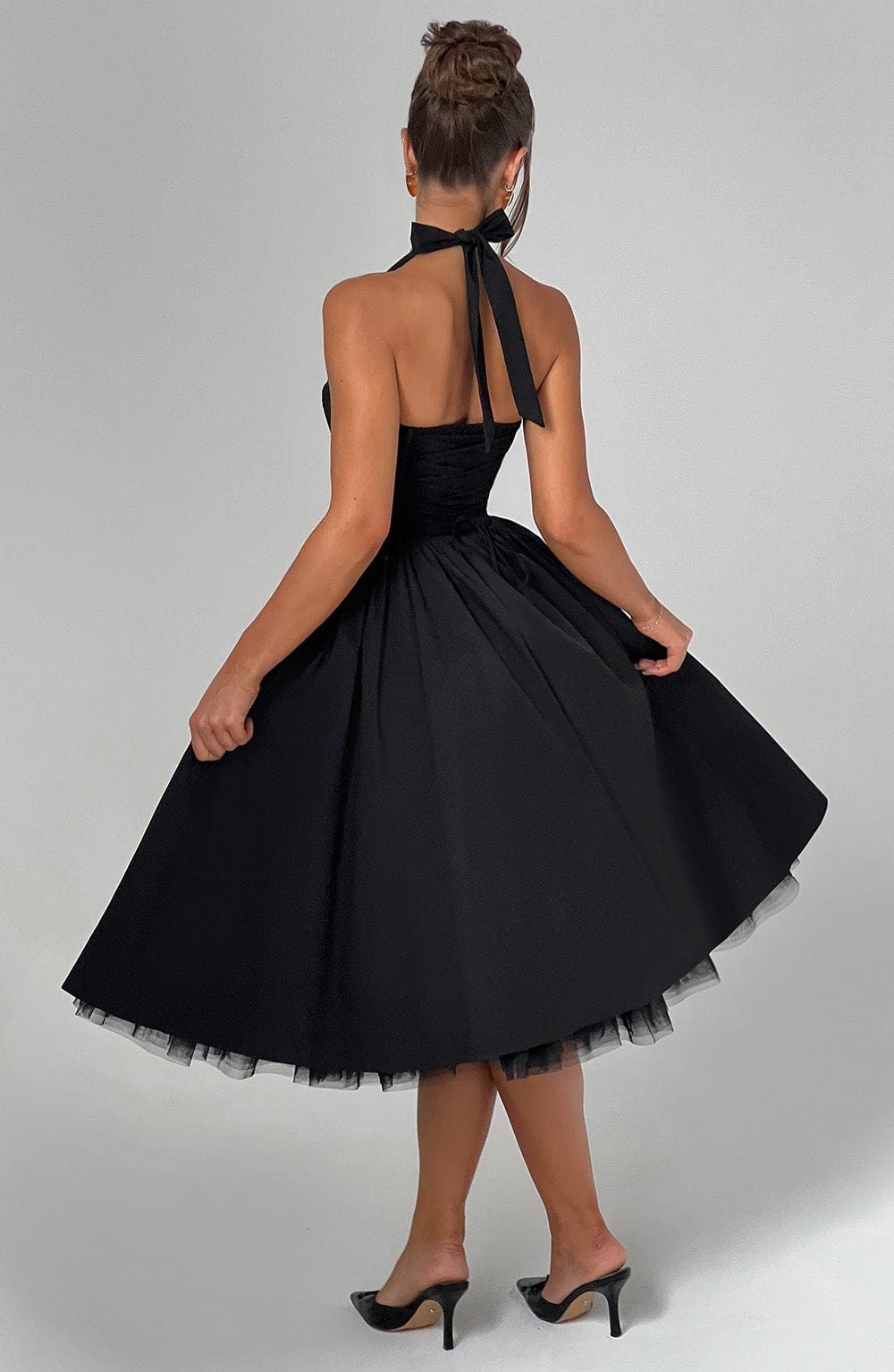 Women’s Ascot Elegant A Line Halter Midi Dress